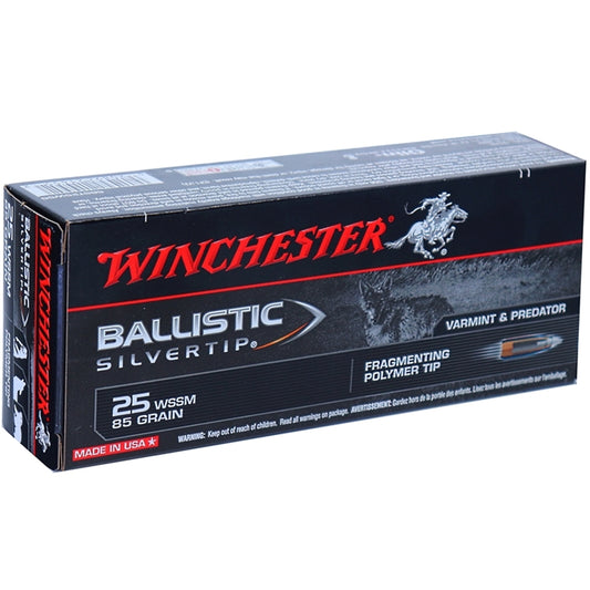 Winchester Ballistic Silvertip 25 WSSM Ammo 85 Grain Ballistic Silvertip