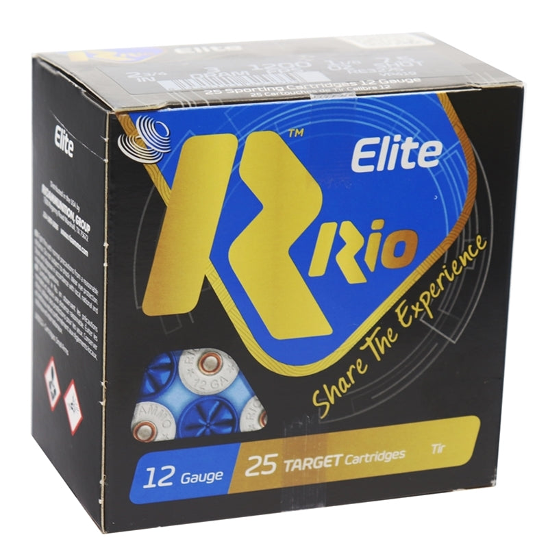 Rio Elite Target 12 Gauge Ammo 2 3/4" 1 1/8oz #7.5 Shot 250 Rounds