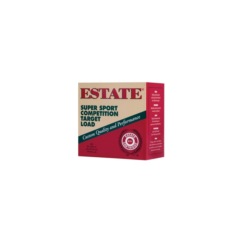 Estate Cartridge Super Sport 12 Gauge Ammo 2 3/4" 1-1/8oz #7.5 Shot Competition Target Loads