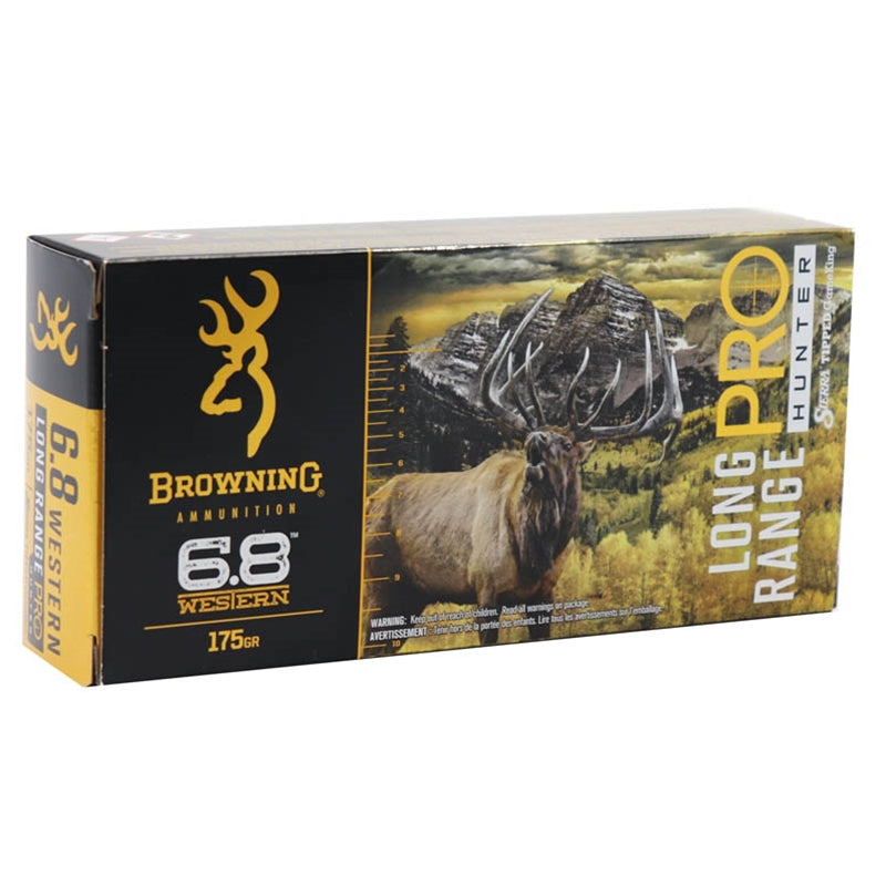 Browning Long Range 6.8 Western Ammo 175 Grain Sierra Tipped