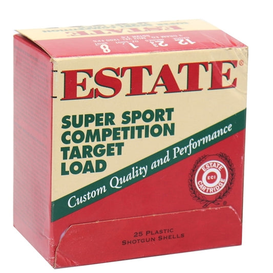 Estate Cartridge Super Sport 12 Gauge Ammo 2 3/4" 1oz #8 Lead Shot 250 Rounds