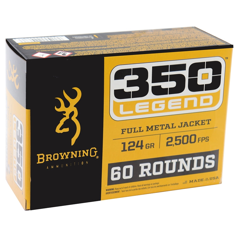 Browning 350 Legend Ammo 124 Grain FMJ Value Pack