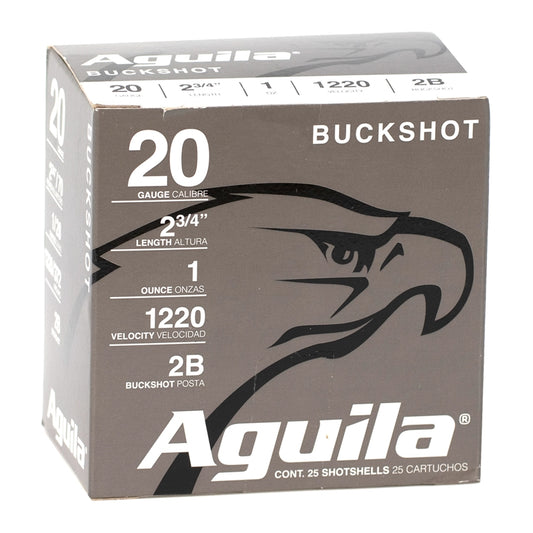 Aguila 20 Gauge Ammo 40 Grain 2 3/4" 1 oz #2 Buckshot