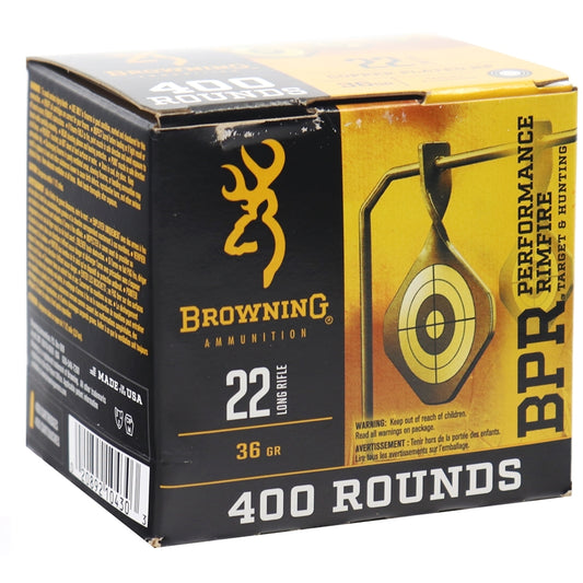 Browning BPR Performance 22 Long Rifle Ammo 36 Copper Plated Hollow Point