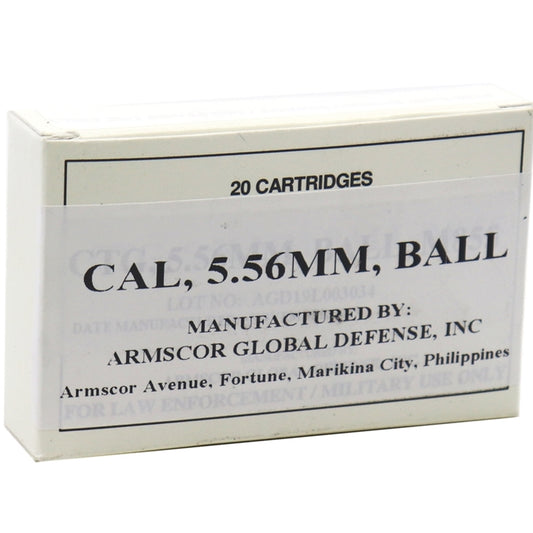 Armscor 5.56mm Ammo 62 Grain M855/SS109 Full Metal Jacket