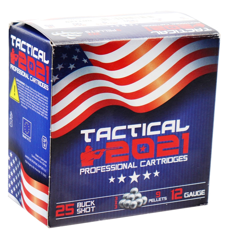 Trust Tactical 2021 Professional 12 Gauge Ammo 2-3/4" 9 Pellets 00 Buckshot