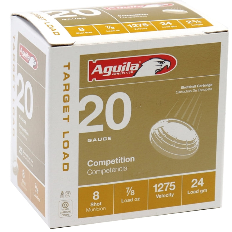 Aguila Competition Target 20 Gauge Ammo 2-3/4" 7/8 oz #8 Shot