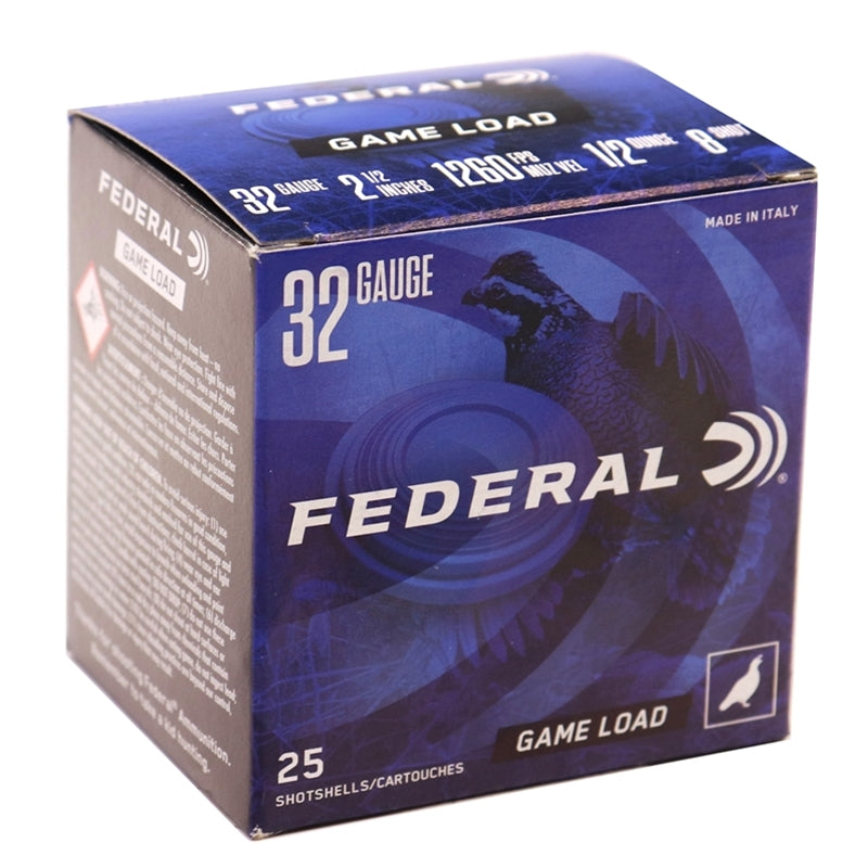 Federal Game-Shok Heavy Field Load 32 Gauge Ammo 2-1/2" 1/2 oz #8 Shot