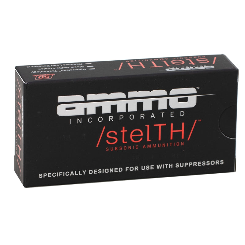 Ammo Inc stelTH 9mm Luger Ammo 165 Grain Total Metal Jacket Subsonic