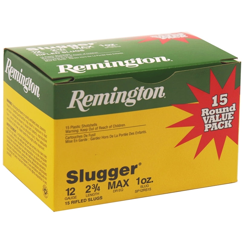 Remington Slugger 12 Gauge Ammo 2-3/4" 1oz. Lead Rifled Slug