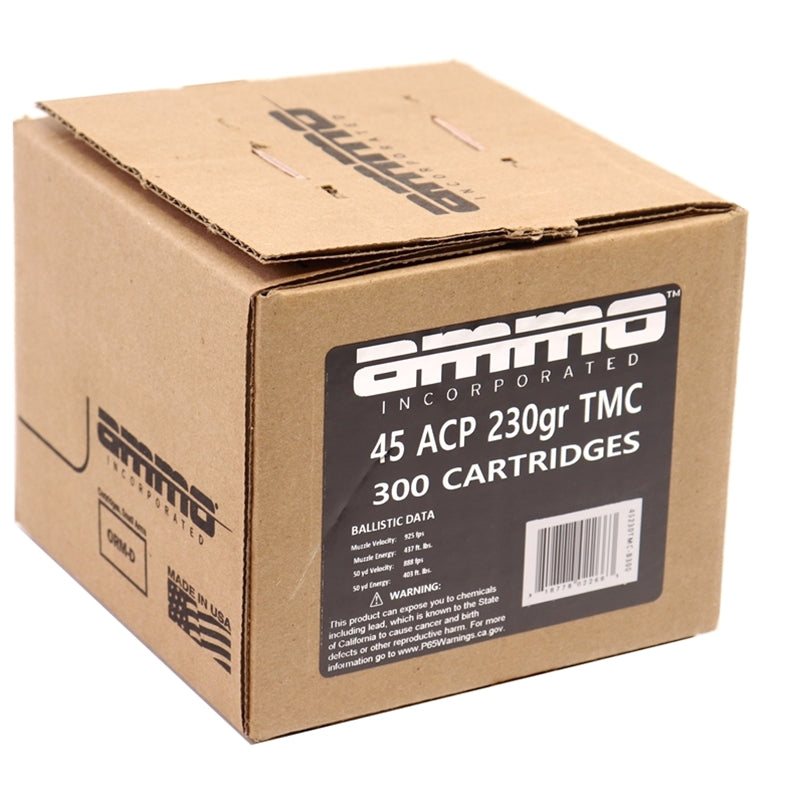 Ammo Inc 45 ACP AUTO Ammo 230 Grain TMC 300 Rounds Loose Pack