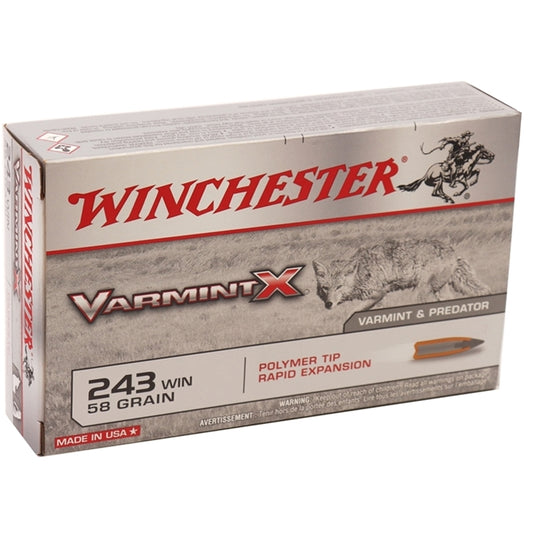 Winchester Varmint X 243 Winchester Ammo 58 Grain VarmintX Rapid Expansion