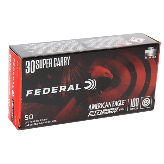 Federal American Eagle 30 Super Carry Ammo 100 Grain Full Metal Jacket