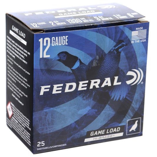 Federal Game Load Upland Hi-Brass 12 Gauge Ammo 2-3/4" 1-1/4oz. #6 Shot