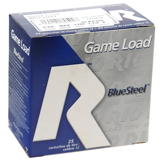 Rio Game Load 12 Gauge Ammo 2 3/4" MAX dr 1 1/4 oz #6 Shot 250 Rounds