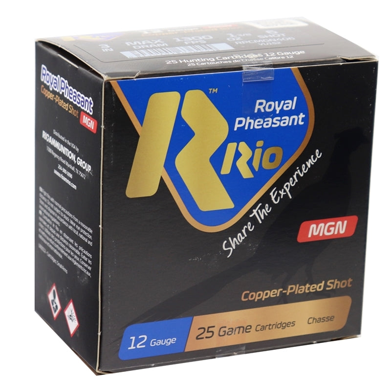 Rio Royal Pheasant Copper Magnum 12 Gauge Ammo 3" MAX dram 1 3/8 oz #6 Shot 250 Rounds