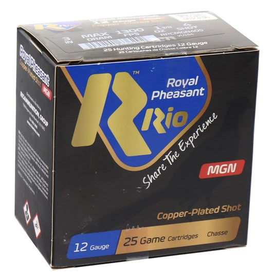 Rio Royal Pheasant Copper Magnum 12 Gauge Ammo 3" MAX dram 3" 1 3/8 oz #4 Shot 250 Rounds