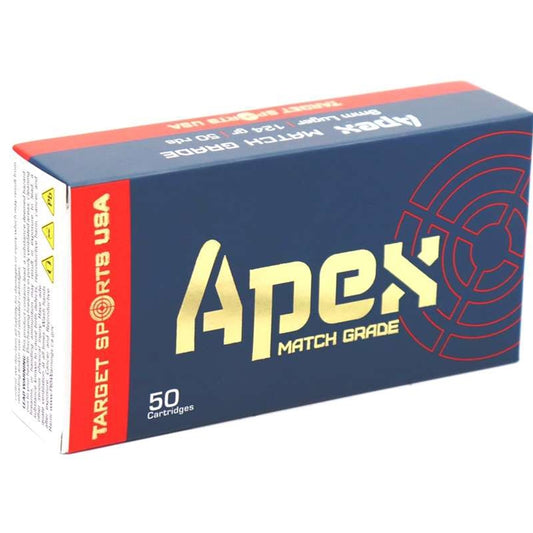 Target Sports USA APEX 9mm Luger Ammo 124 Grain FMJ Match Grade