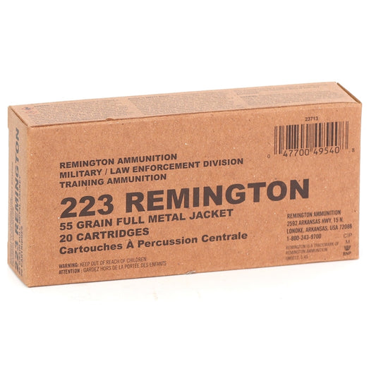 Remington Military/Law Enforcement 223 Remington Ammo 55 Grain Full Metal Jacket