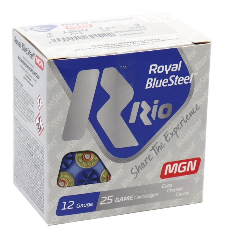 Royal BlueSteel Magnum 12 Gauge Ammo 3" 1-3/8oz #3 Shot 250 Rounds