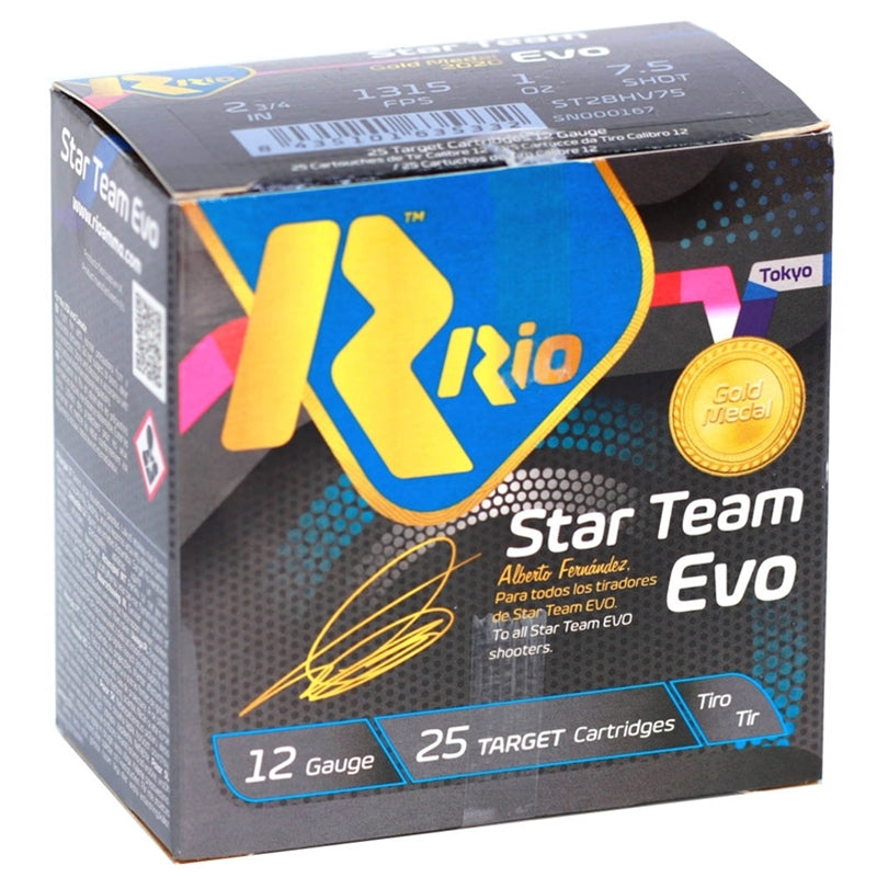 RIO Star Team EVO 12 Gauge Ammo 2-3/4" 1oz #7.5 Shot 250 Rounds