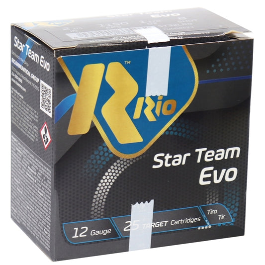 Rio Star Team Evo 12 Gauge Ammo 2-3/4" 1 1/8 #8 Shot 250 Rounds