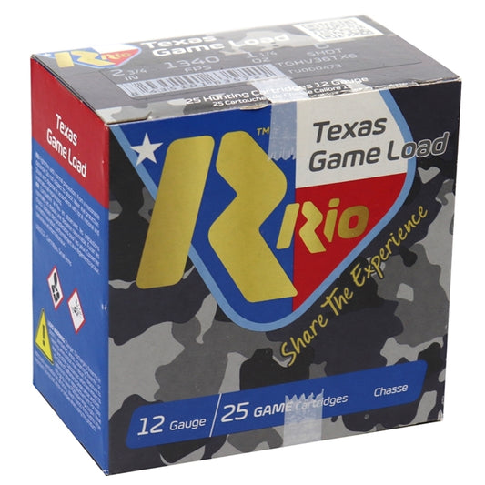 Rio Top Game Texas Game Load HV 12 Gauge Ammo 2 3/4" 1 1/4 oz #6 Shot 250 Round