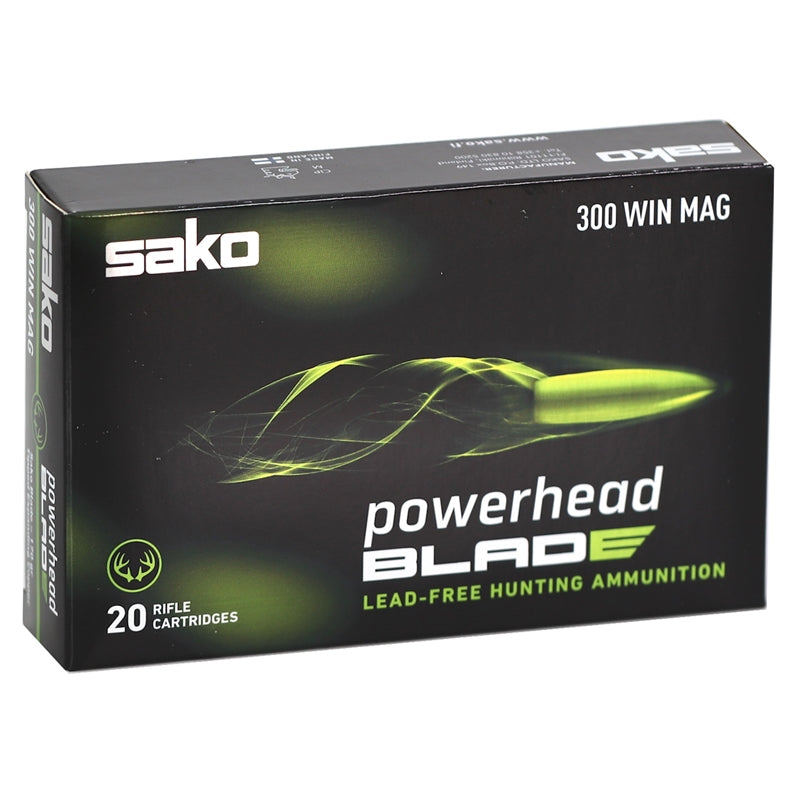 Sako Powerhead Blade 300 Winchester Magnum Ammo 170 Grain Lead Free