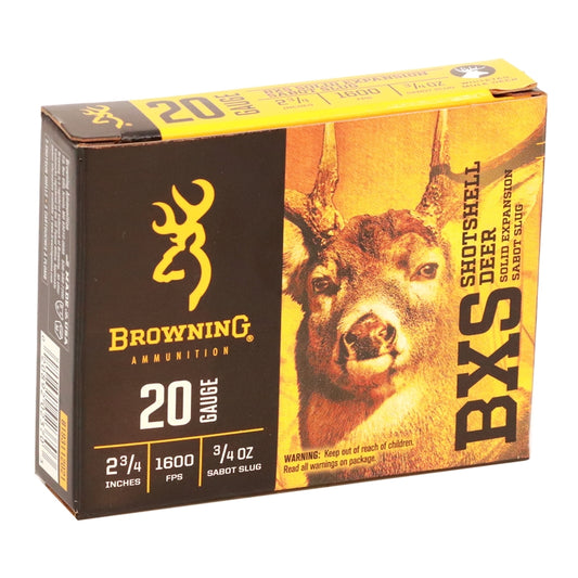 Browning BXS Deer Slug  20 Gauge Ammo 2-3/4" 3/4 oz Copper Sabot Slug Lead-Free