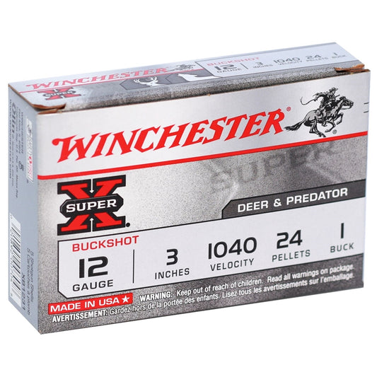 Winchester Super-X 12 Gauge Ammo 3" #1 Buffered Buck Shot