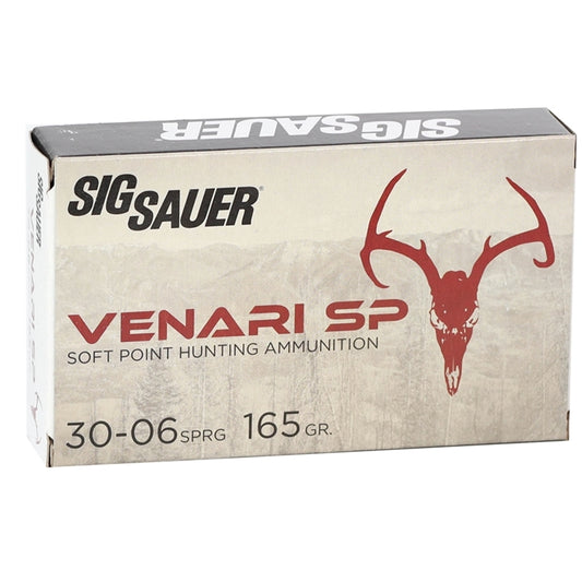 Sig Sauer VENARI Hunting 30-06 Springfield Ammo 165 Grain Soft Point