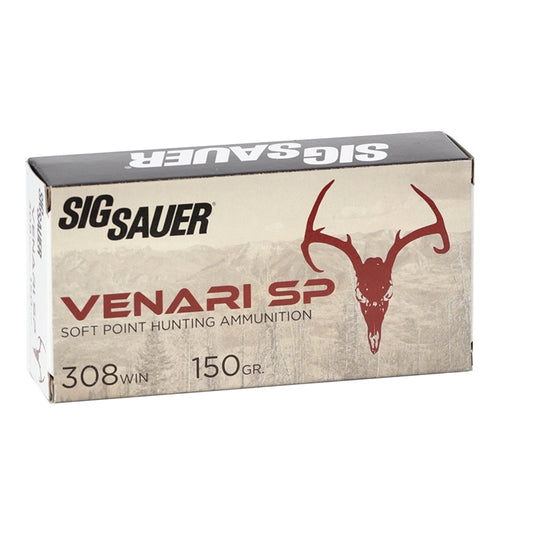 Sig Sauer Venari Hunting 308 Winchester Ammo 150 Grain Soft Point