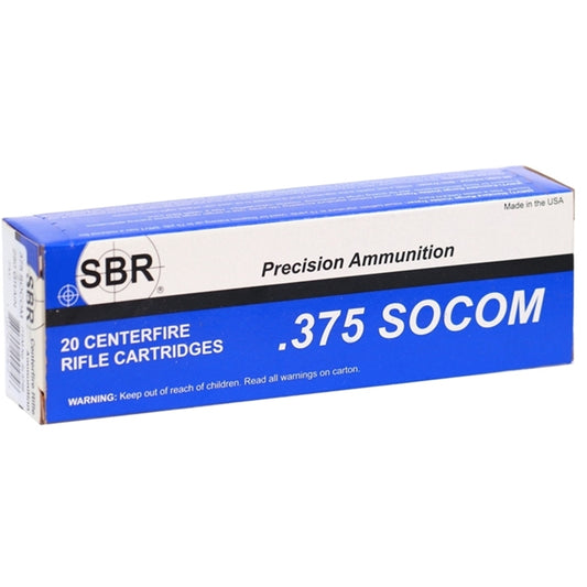 SBR Precision 375 SOCOM Ammo 250 Grain Full Metal Jacket