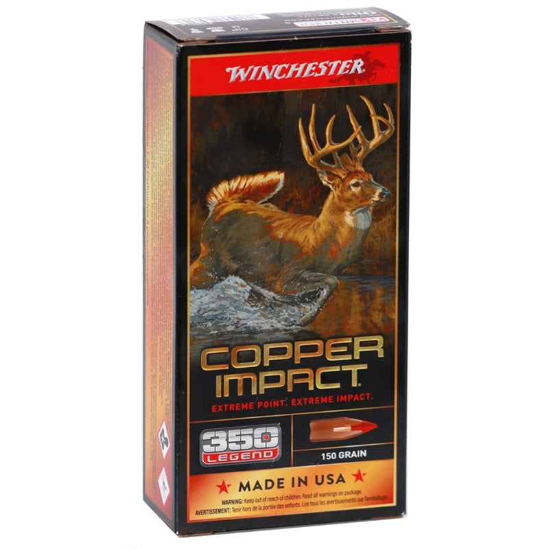 Winchester Copper Impact 350 Legend Ammo 150 Grain Extreme Point Copper