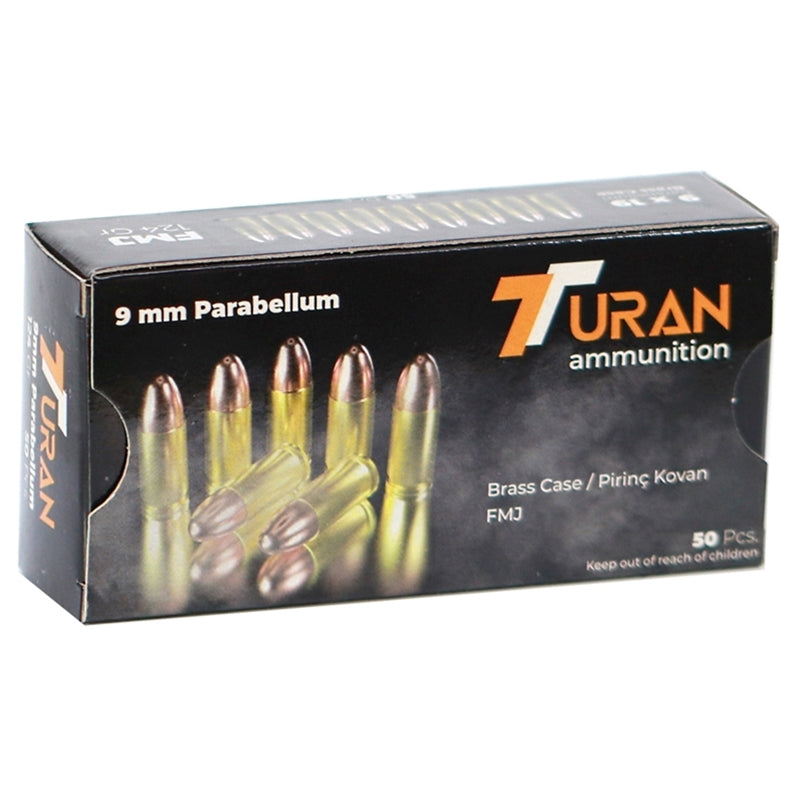 Turan Parabellum 9mm Luger Ammo 124 Grain Full Metal Jacket