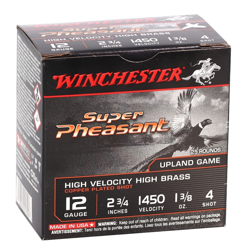 Winchester Super Pheasant 12 Gauge 2-3/4" 1 3/8 oz. #4 Lead Shot