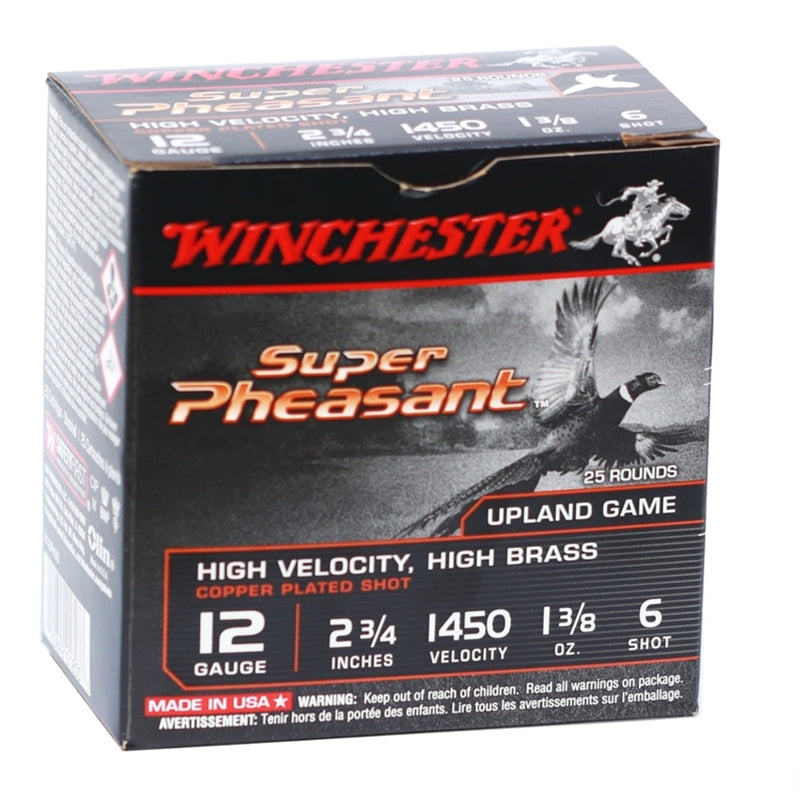 Winchester Super Pheasant HV 12 Gauge 2-3/4" 1 3/8 oz #6 Shot Lead Shot