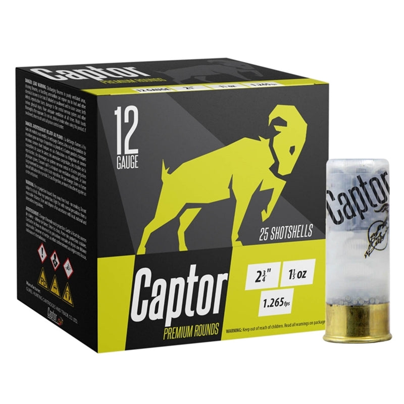 Captor Hunting Cartridges 12 Gauge Ammo 2 3/4" 1 1/5 oz Power Wad 7.5 Shot 250 Round Case