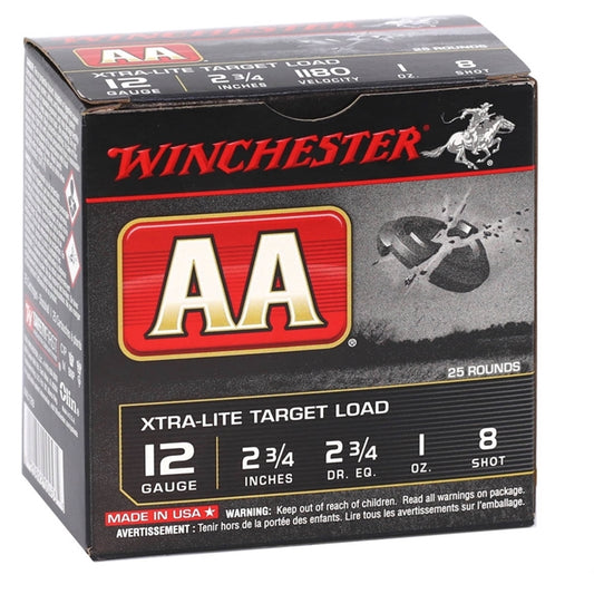 Winchester USA AA Super Sport 12 Gauge Ammo 2-3/4" 1 oz #8 Lead Shot 250 Round Case