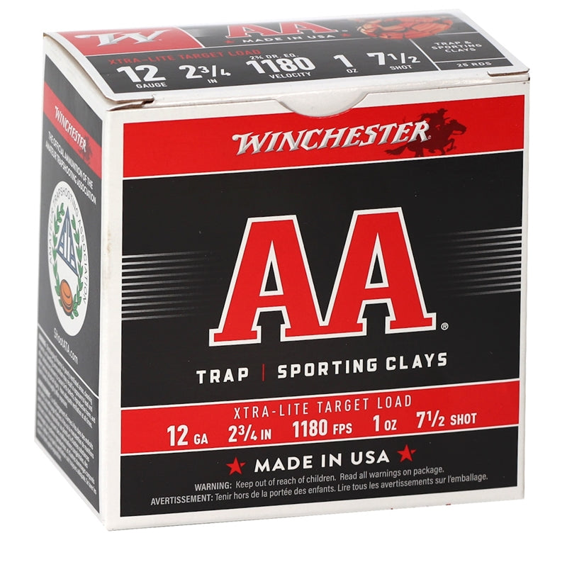 Winchester AA Xtra-Lite 12 Gauge Ammo 2-3/4" 1 oz #7.5 Lead Shot 250 Round Case