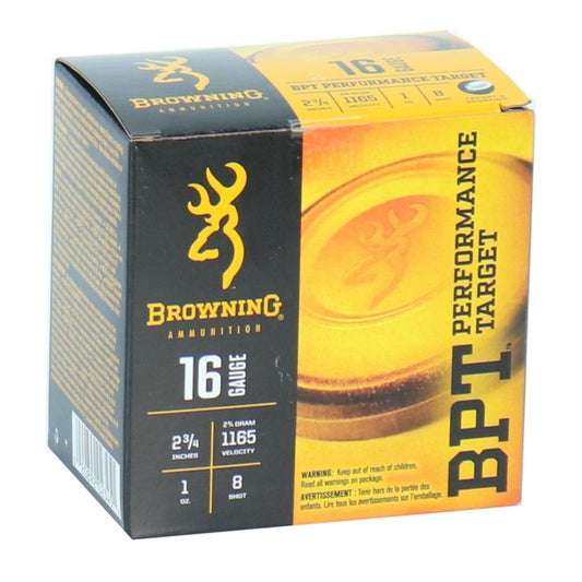 Browning BPT Target 16 Gauge Ammo 2-3/4" 1 oz. #8 Shot