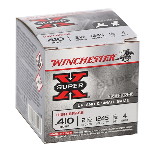 Winchester Super-X High Brass 410 Bore 2-1/2" 1/2 oz #4 Shot