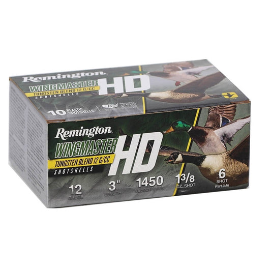 Remington Wingmaster 12 Gauge Ammo 3" 1 3/8oz #6 Shot Tungsten Alloy Shot