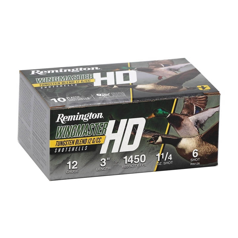 Remington Wingmaster 12 Gauge Ammo 3" 1 1/4oz #6 Shot Tungsten Alloy Shot