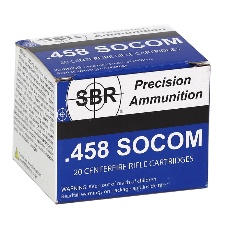 SBR Precision 458 SOCOM Ammo 300 Grain Full Metal Jacket TCJ