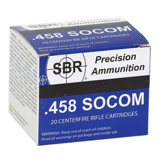 SBR Precision 458 SOCOM Ammo 350 Grain TRACER IR-DIM