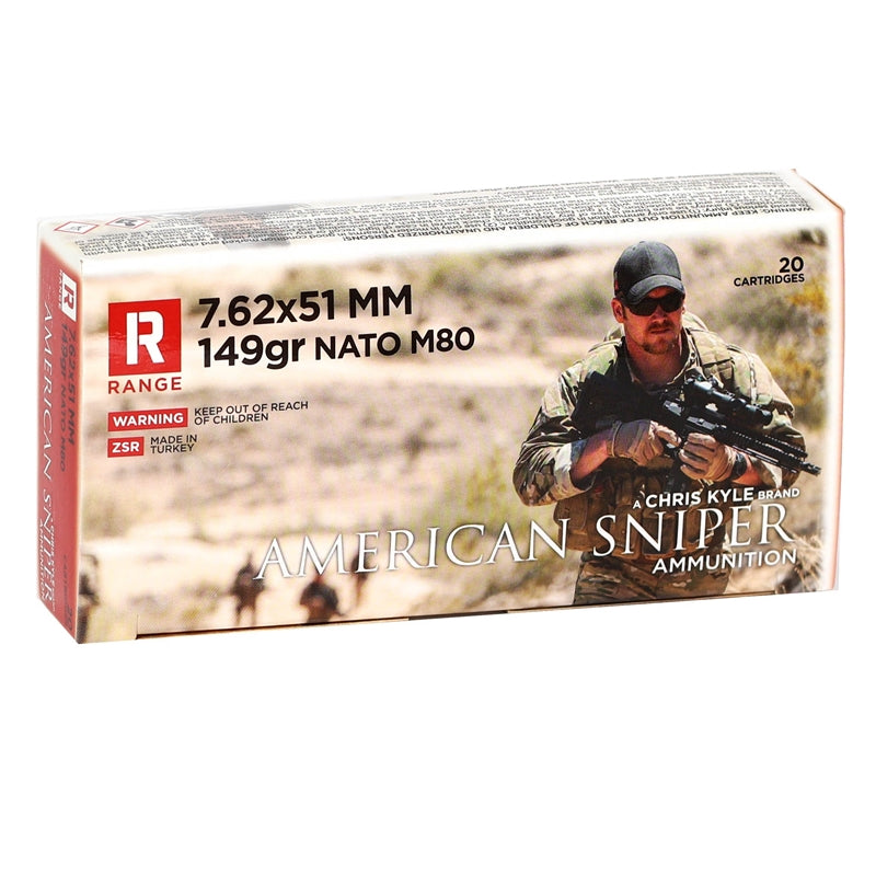 ZSR American Sniper Range 7.62x51 M80 NATO Ammo 149 Grain Match Grade