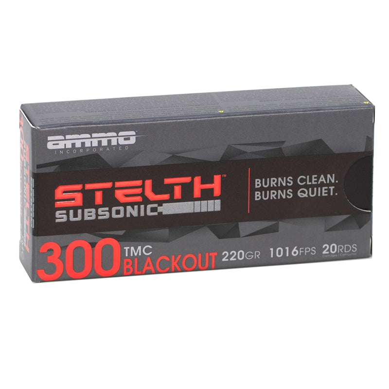 Ammo Inc Stelth 300 AAC Blackout Ammo 220 Grain Subsonic Total Metal Jacket