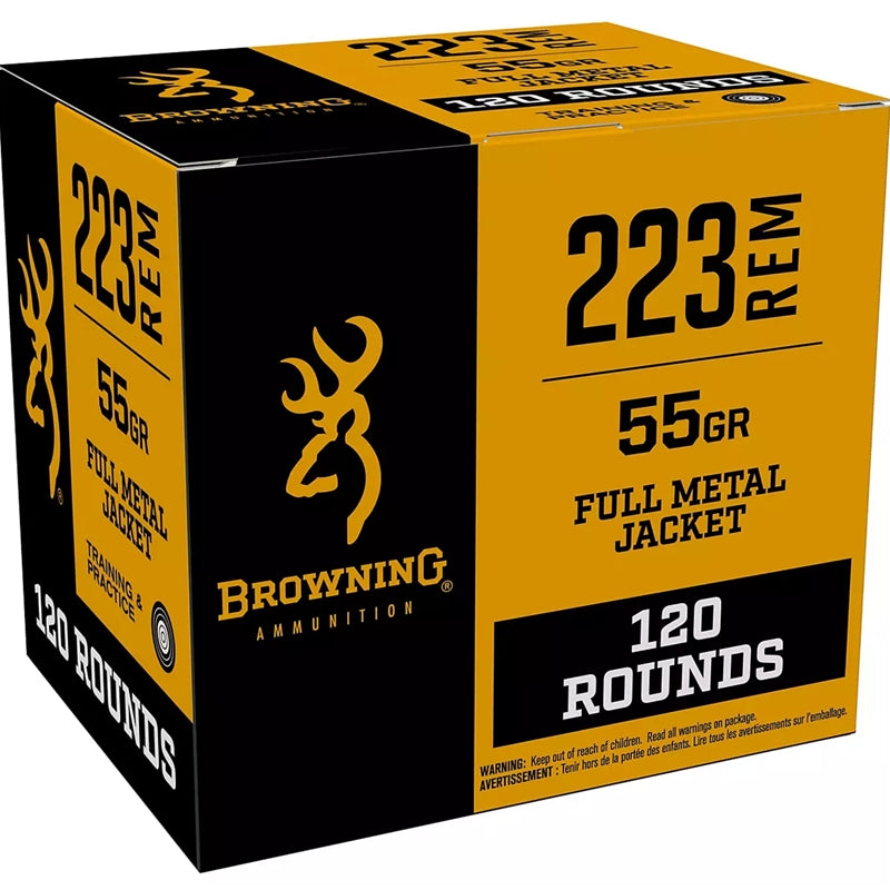 Browning Target and Practice 223 Remington Ammo 55 Grain Full Metal Jacket