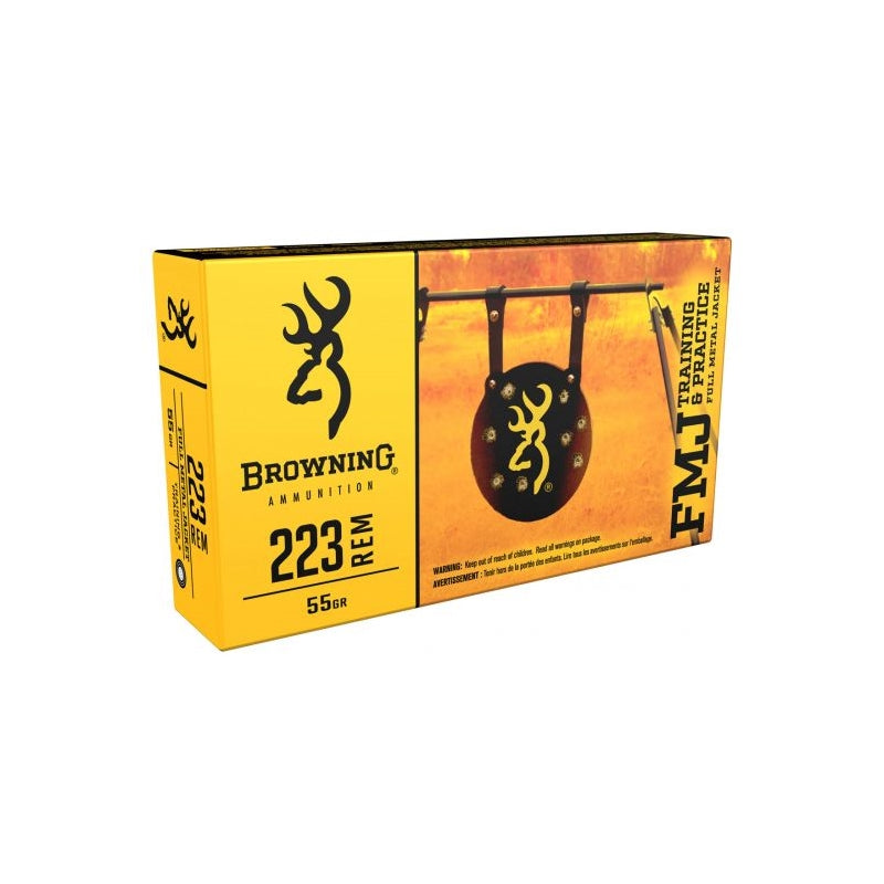 Browning Target and Practice 223 Remington Ammo 55 Grain Full Metal Jacket 500 Rounds